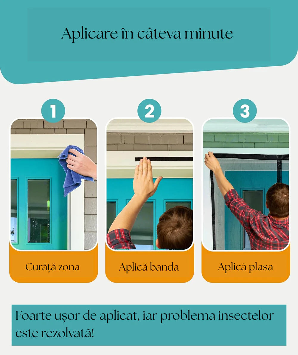 Plasă Magnetică împotriva insectelor 1+1 GRATIS!